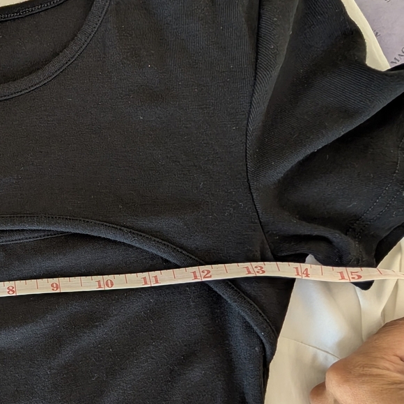 MANGOPOP Women's Black Front Cutout Short Sleeve Bodysuit - Picture 8 of 10